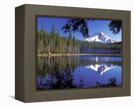 Mt. Hood Reflected in Frog Lake, Oregon, USA-Janis Miglavs-Framed Premier Image Canvas