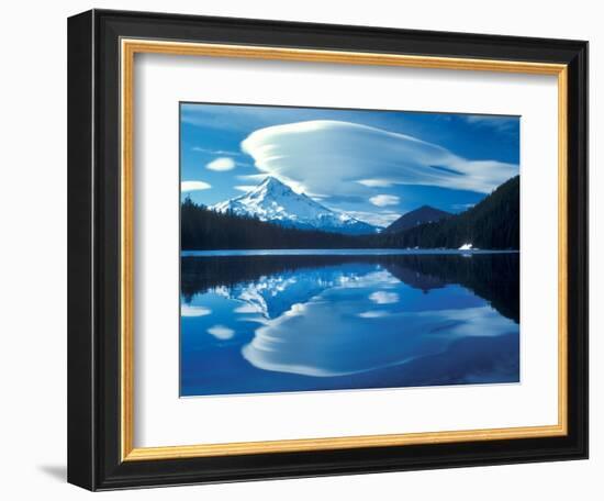 Mt. Hood Reflected in Lost Lake, Oregon Cascades, USA-Janis Miglavs-Framed Photographic Print