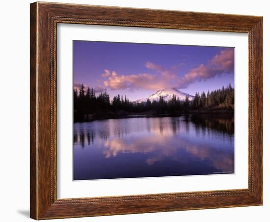 Mt Hood Reflected in Mirror Lake, Oregon Cascades, USA-Janis Miglavs-Framed Photographic Print