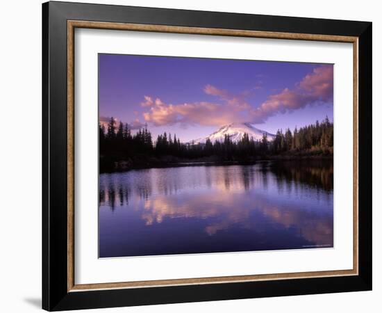 Mt Hood Reflected in Mirror Lake, Oregon Cascades, USA-Janis Miglavs-Framed Photographic Print