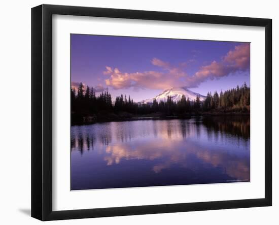 Mt Hood Reflected in Mirror Lake, Oregon Cascades, USA-Janis Miglavs-Framed Photographic Print