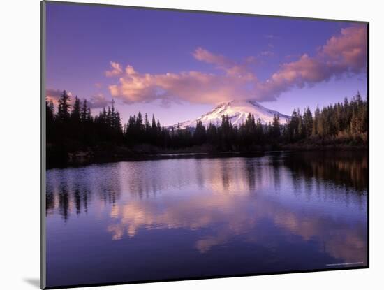 Mt Hood Reflected in Mirror Lake, Oregon Cascades, USA-Janis Miglavs-Mounted Photographic Print