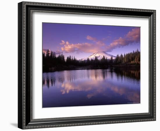 Mt Hood Reflected in Mirror Lake, Oregon Cascades, USA-Janis Miglavs-Framed Photographic Print