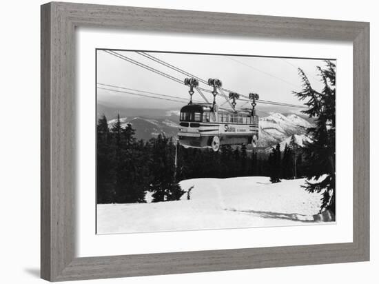 Mt. Hood Skiway to Timberline Lodge Photograph - Mt. Hood, OR-Lantern Press-Framed Premium Giclee Print