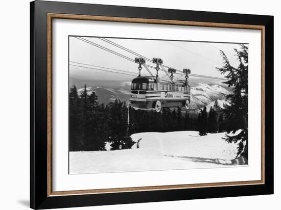 Mt. Hood Skiway to Timberline Lodge Photograph - Mt. Hood, OR-Lantern Press-Framed Art Print