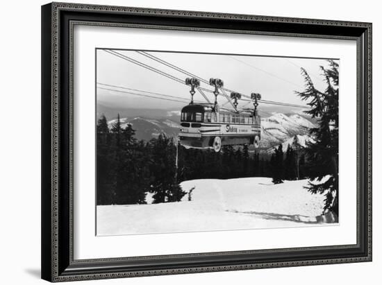 Mt. Hood Skiway to Timberline Lodge Photograph - Mt. Hood, OR-Lantern Press-Framed Art Print