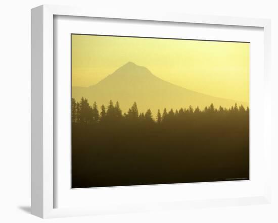 Mt. Hood Sunrise from Lake Oswego, Portland, Oregon, USA-Janis Miglavs-Framed Photographic Print