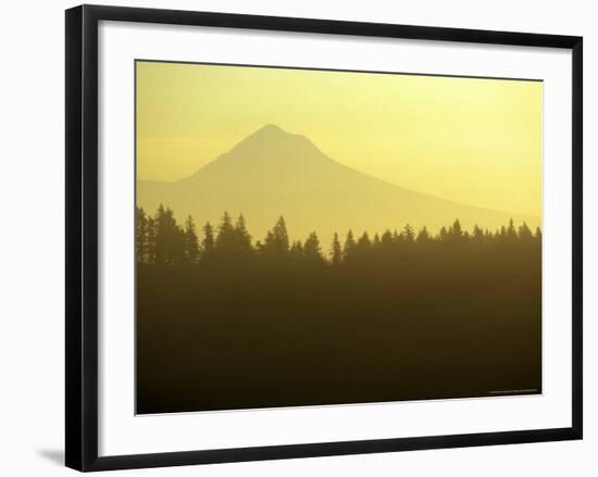 Mt. Hood Sunrise from Lake Oswego, Portland, Oregon, USA-Janis Miglavs-Framed Photographic Print