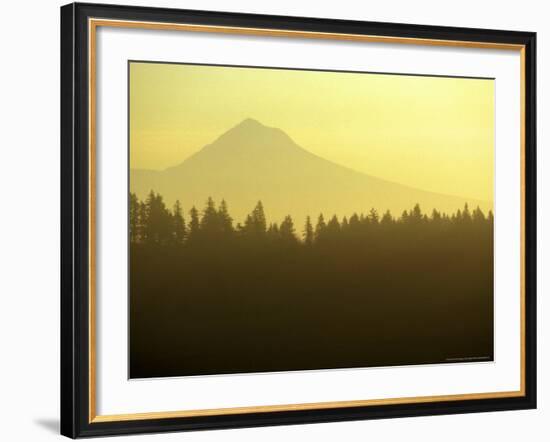 Mt. Hood Sunrise from Lake Oswego, Portland, Oregon, USA-Janis Miglavs-Framed Photographic Print