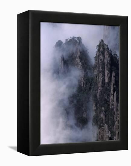 Mt. Huangshan (Yellow Mountain) in Mist, China-Keren Su-Framed Premier Image Canvas