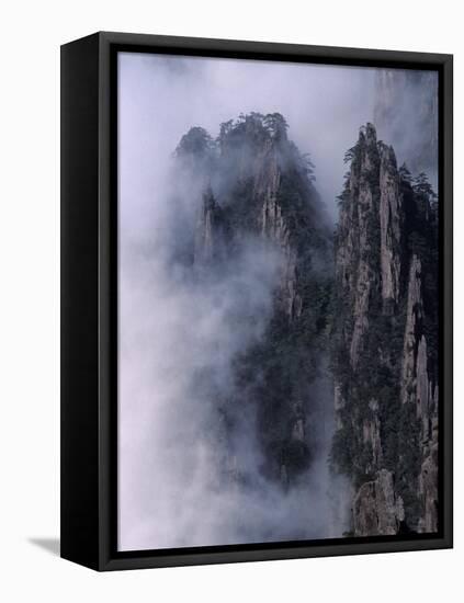 Mt. Huangshan (Yellow Mountain) in Mist, China-Keren Su-Framed Premier Image Canvas