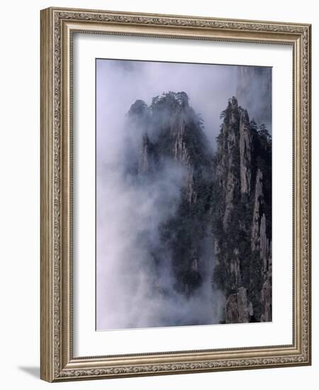 Mt. Huangshan (Yellow Mountain) in Mist, China-Keren Su-Framed Photographic Print
