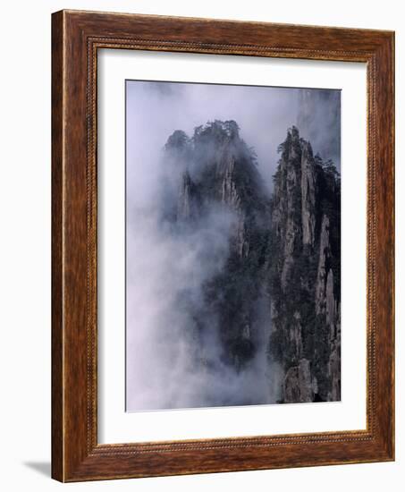 Mt. Huangshan (Yellow Mountain) in Mist, China-Keren Su-Framed Photographic Print