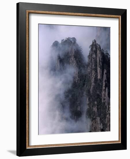 Mt. Huangshan (Yellow Mountain) in Mist, China-Keren Su-Framed Photographic Print