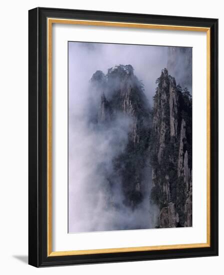 Mt. Huangshan (Yellow Mountain) in Mist, China-Keren Su-Framed Photographic Print