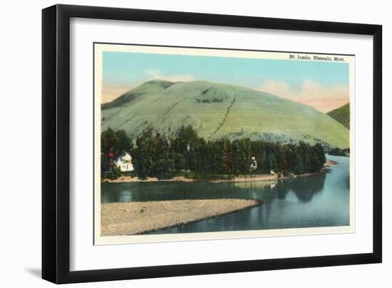 Mt. Jumbo, Missoula, Montana-null-Framed Art Print