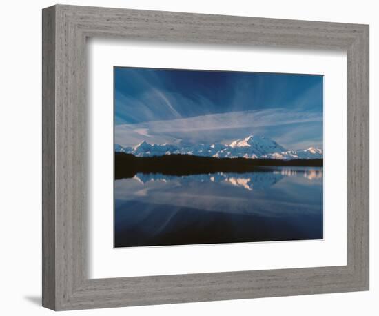 Mt. McKinley Reflecting In Reflection Pond, Denali National Park, Alaska, USA-Dee Ann Pederson-Framed Photographic Print