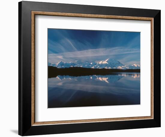 Mt. McKinley Reflecting In Reflection Pond, Denali National Park, Alaska, USA-Dee Ann Pederson-Framed Photographic Print