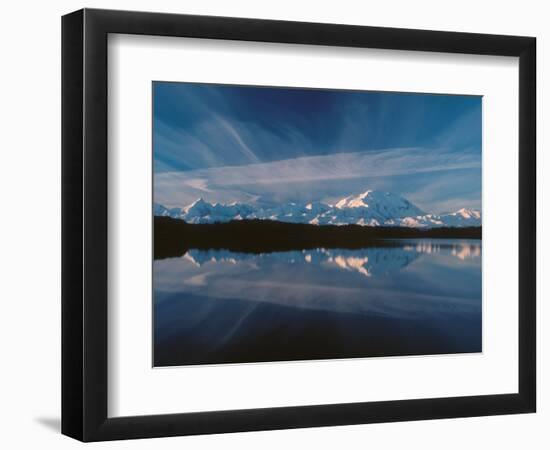 Mt. McKinley Reflecting In Reflection Pond, Denali National Park, Alaska, USA-Dee Ann Pederson-Framed Photographic Print