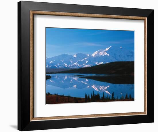 Mt. McKinley Reflecting In Wonder Lake, Denali National Park, Alaska, USA-Dee Ann Pederson-Framed Photographic Print