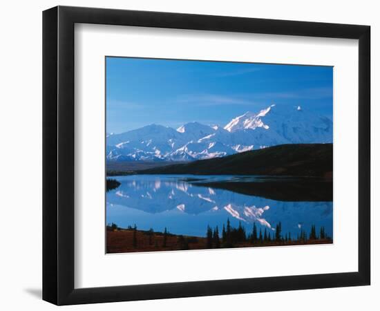 Mt. McKinley Reflecting In Wonder Lake, Denali National Park, Alaska, USA-Dee Ann Pederson-Framed Photographic Print