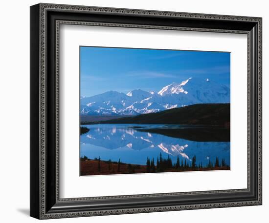 Mt. McKinley Reflecting In Wonder Lake, Denali National Park, Alaska, USA-Dee Ann Pederson-Framed Photographic Print