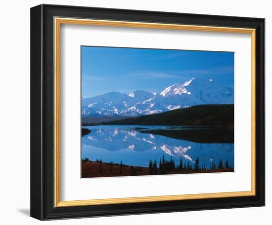 Mt. McKinley Reflecting In Wonder Lake, Denali National Park, Alaska, USA-Dee Ann Pederson-Framed Photographic Print