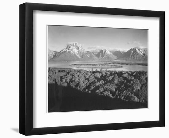 Mt. Moran And Jackson Lake From Signal Hill Grand "Teton NP" Wyoming. 1933-1942-Ansel Adams-Framed Art Print