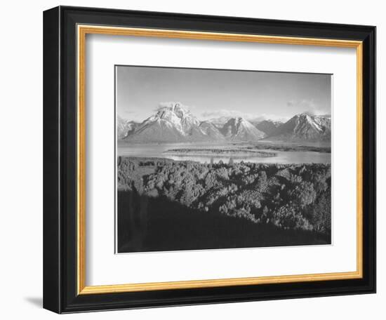 Mt. Moran And Jackson Lake From Signal Hill Grand "Teton NP" Wyoming. 1933-1942-Ansel Adams-Framed Art Print