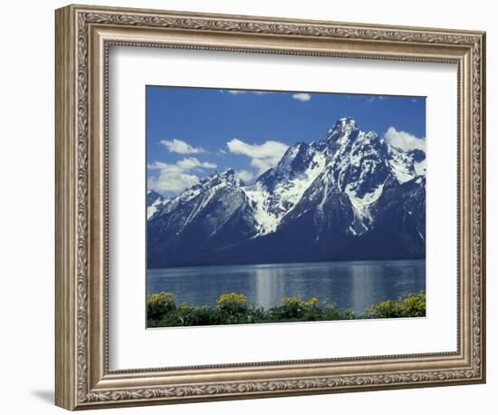 Mt. Moran from Jackson Lake, Grand Teton National Park, Wyoming, USA-Jamie & Judy Wild-Framed Photographic Print