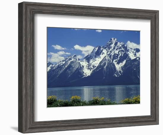 Mt. Moran from Jackson Lake, Grand Teton National Park, Wyoming, USA-Jamie & Judy Wild-Framed Photographic Print