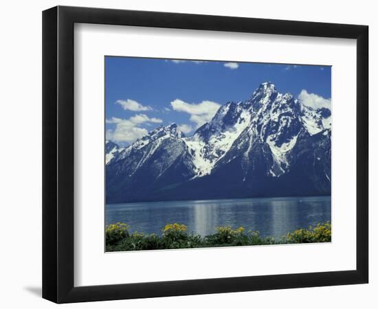 Mt. Moran from Jackson Lake, Grand Teton National Park, Wyoming, USA-Jamie & Judy Wild-Framed Photographic Print