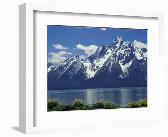 Mt. Moran from Jackson Lake, Grand Teton National Park, Wyoming, USA-Jamie & Judy Wild-Framed Photographic Print