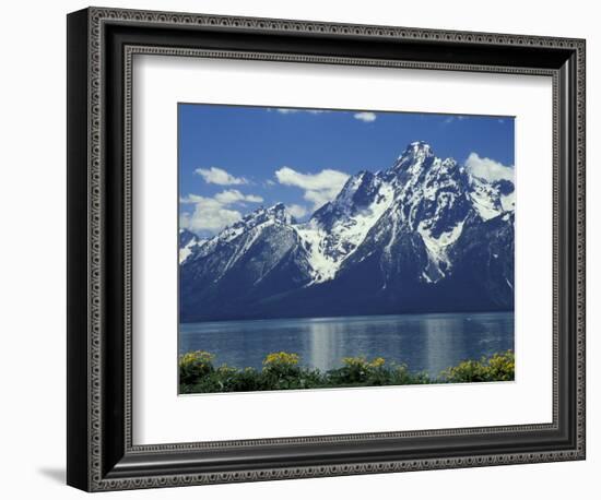 Mt. Moran from Jackson Lake, Grand Teton National Park, Wyoming, USA-Jamie & Judy Wild-Framed Photographic Print