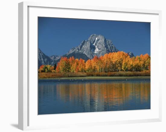 Mt. Moren, Oxbow Bend, Grand Tetons National Park, Wyoming, USA-Dee Ann Pederson-Framed Photographic Print