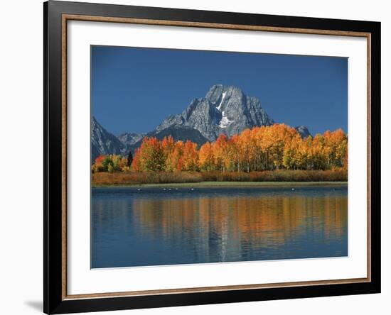 Mt. Moren, Oxbow Bend, Grand Tetons National Park, Wyoming, USA-Dee Ann Pederson-Framed Photographic Print