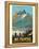 Mt. Pilatus - Lucerne Switzerland - Vintage Railroad Travel Poster, 1958-Pacifica Island Art-Framed Stretched Canvas