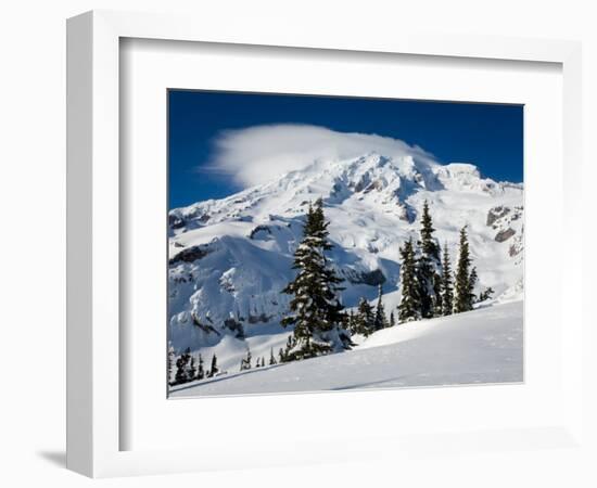 Mt. Rainier after Winter Snowstorm, Mt. Rainier National Park, Washington, USA-Jamie & Judy Wild-Framed Photographic Print