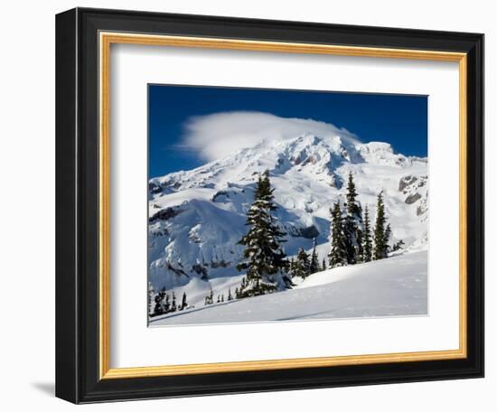 Mt. Rainier after Winter Snowstorm, Mt. Rainier National Park, Washington, USA-Jamie & Judy Wild-Framed Photographic Print