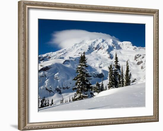 Mt. Rainier after Winter Snowstorm, Mt. Rainier National Park, Washington, USA-Jamie & Judy Wild-Framed Photographic Print