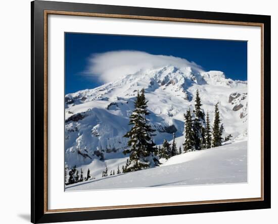 Mt. Rainier after Winter Snowstorm, Mt. Rainier National Park, Washington, USA-Jamie & Judy Wild-Framed Photographic Print