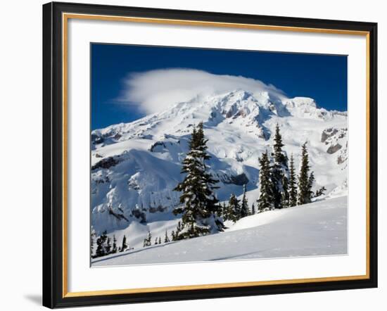 Mt. Rainier after Winter Snowstorm, Mt. Rainier National Park, Washington, USA-Jamie & Judy Wild-Framed Photographic Print