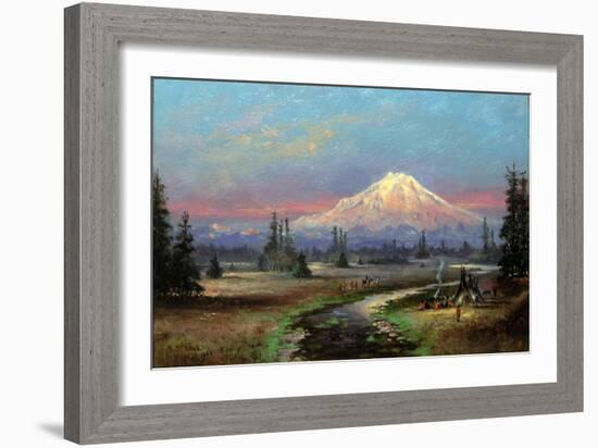 Mt. Rainier and Clover Creek-Meyer Straus-Framed Giclee Print