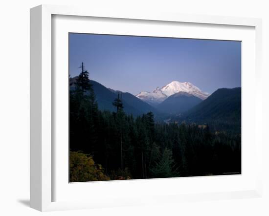 Mt. Rainier at Dawn, Washington State, USA-Aaron McCoy-Framed Photographic Print