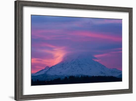 Mt Rainier at Sunrise, Washington, USA-Art Wolfe-Framed Photographic Print