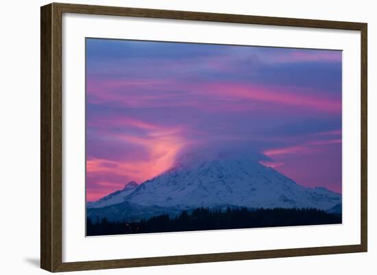 Mt Rainier at Sunrise, Washington, USA-Art Wolfe-Framed Photographic Print