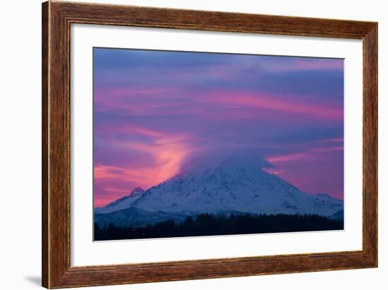 Mt Rainier at Sunrise, Washington, USA-Art Wolfe-Framed Photographic Print