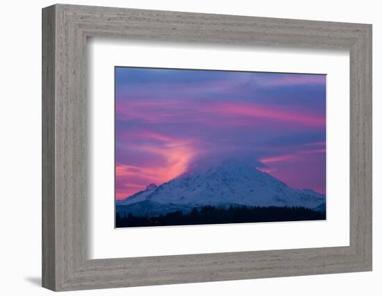 Mt Rainier at Sunrise, Washington, USA-Art Wolfe-Framed Photographic Print