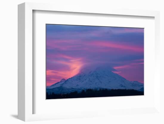 Mt Rainier at Sunrise, Washington, USA-Art Wolfe-Framed Photographic Print