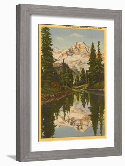 Mt. Rainier from Mirror Lake, Washington-null-Framed Premium Giclee Print